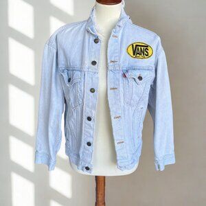 Vintage Light Wash Vans Jean Jacket